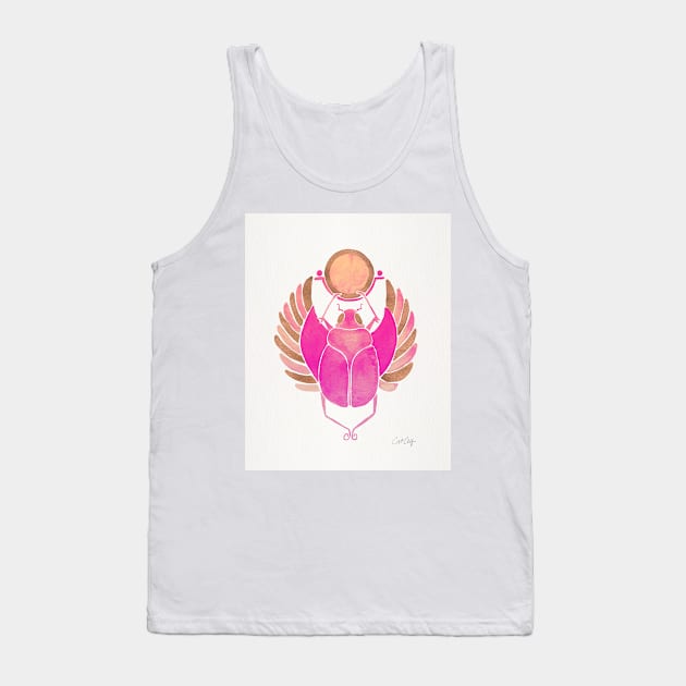 rose gold pink scarab Tank Top by CatCoq